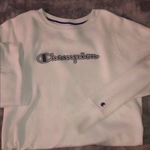 champion white pullover